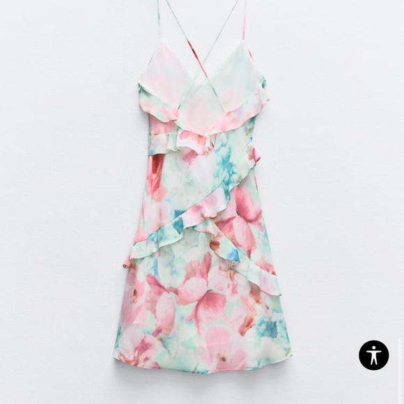 Zara  ruffled midi dress - Picture 4 of 7